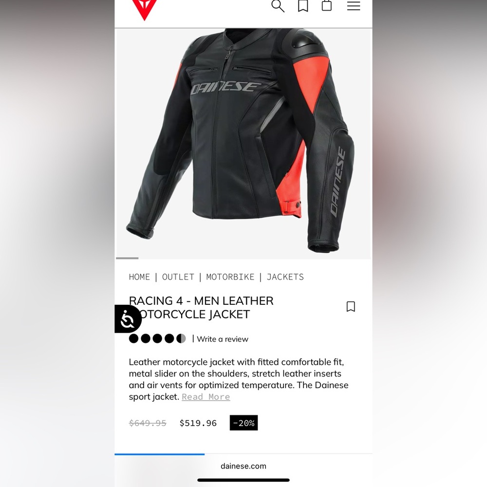 Dainese Men's motorcycle Jacket - Picture 10 of 10